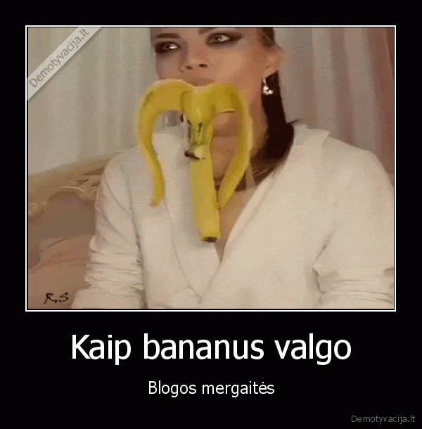 bloga, mergaite,bananas