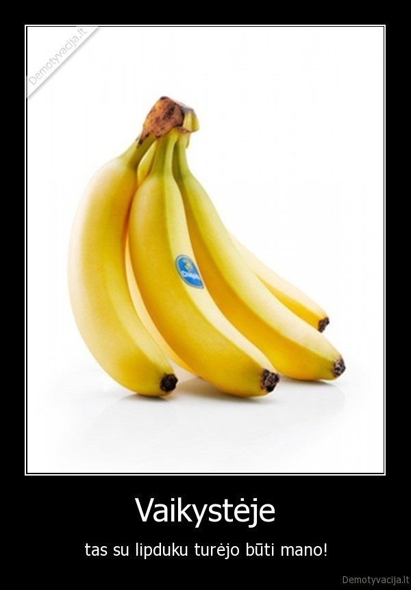 bananai,lipdukas,vaikyste