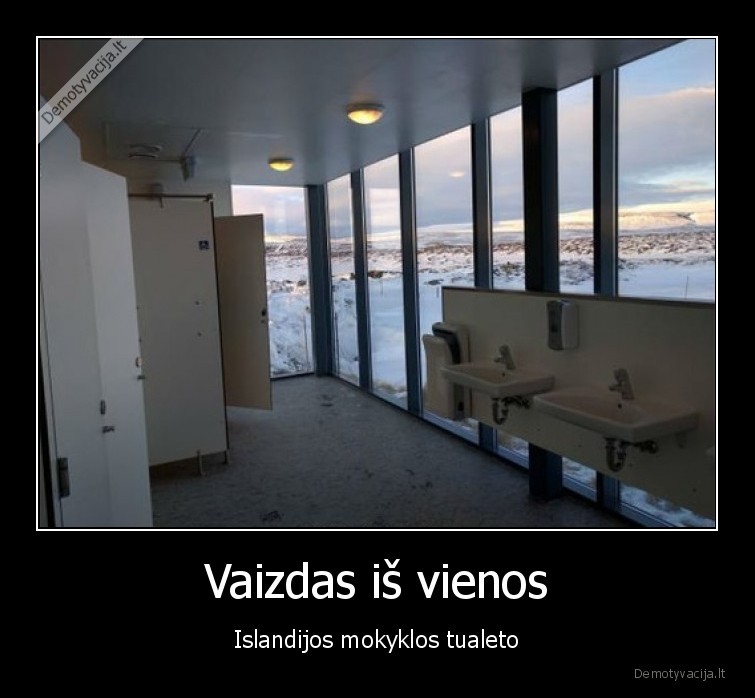 Vaizdas is vienos Islandijos mokyklos tualeto
