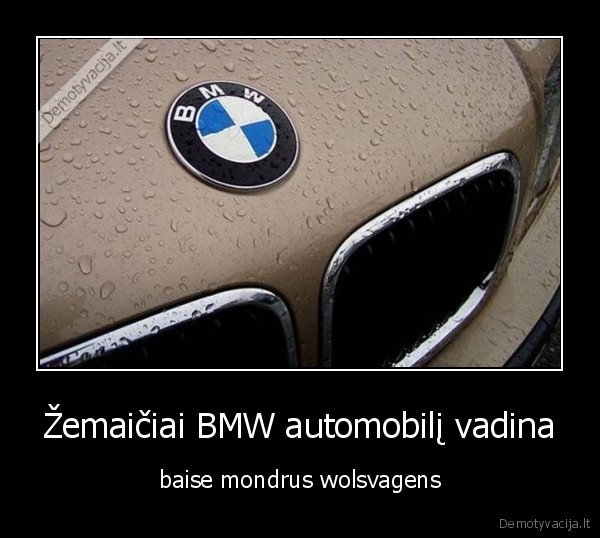 Žemaičiai BMW automobilį vadina